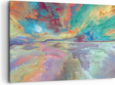 Produktbild von Bild auf Leinwand - Leinwandbild - Abstraktion modern - 100x70cm - Wand Bild - Wanddeko - Leinwanddruck - Bilder - Kunstdruck - Wanddekoration - Leinwand bilder - Wandkunst - AA100x70-4027