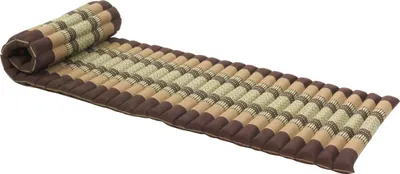 Produktbild von Kapok Yogamatte Liegematte Rollmatte Rollmatratze Thaimatte Yoga Matte Liege Kapokmatte Baumwolle Braun 175 x 53 cm