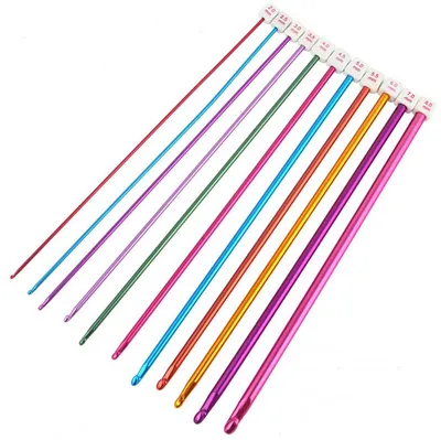 Productafbeelding van Go Go Gadget – Haaknaalden – Tunesische haaknaalden – 1 set met 11 stuks – in verschillende kleuren