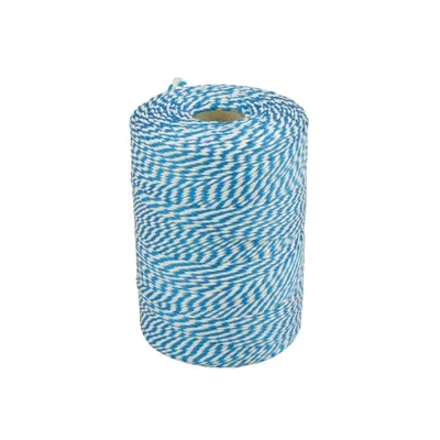 Image de Touw katoen 45meter 50gr blauw/wit