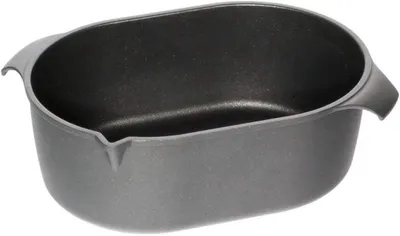 Bräter 42x28 cm, 12 cm hoch, antihaftbeschichtet, Aluminiumguss