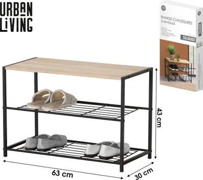 Produktbild von Urban Living Schuhregal COLORADO 63 x 30 x 43 cm Schuhablage 151377