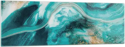 Produktbild von Bilder auf glas - Einteilig - Wasser Meer Ozean - 160x50cm - Glasbilder - Wandbilder - Bilder - zum Aufhängen bereit - Wanddekoration aus Glas - Glas Bilder - Wandbild auf Glas - GAB160x50-5108