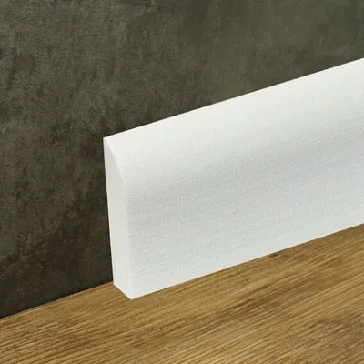 Produktbild von PROVISTON | Sockelleiste Hartschaum PVC | 10 x 44 x 2400 mm | Weiß | Kunststoff | Flexibel