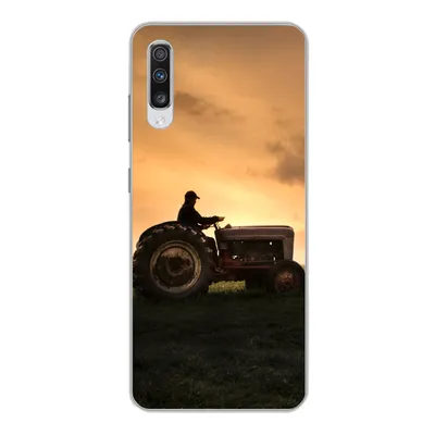 Produktbild von MuchoWow® Handyhülle Schutzhülle Hülle für Samsung Galaxy A70 Traktor - Landwirt - Nebel Silikon Softcase Handy Hülle - Schutzhaube