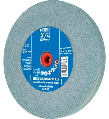 Produktbild von PFERD TOOLS Schleifbockscheibe Ø 250x25 mm Bohrung-Ø 51 mm SiC80 für harte Materialien z.B. Hartmetall