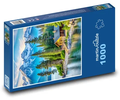 Obrázek produktu pro Puzzle 1000 Chata u Horské Řeky - martinpuzzle