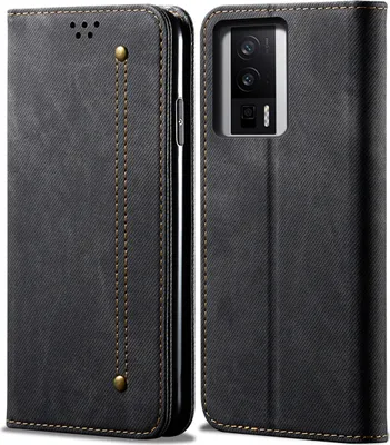 Produktbild von Xiaomi Poco F5 Pro Hülle, Leder Brieftasche Flip Bookstyle Schutzhülle mit Standfunktion für Xiaomi Poco F5 Pro / Redmi K60 / K60 Pro Schwarz