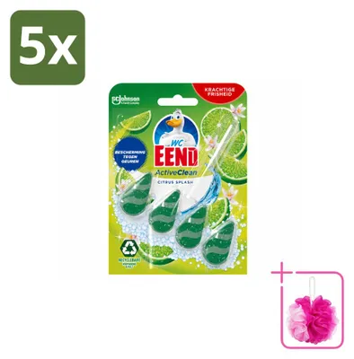 Produktbild von 5 x WC Eend Toiletblok Active Clean Citrus 38 g - Sparpackung - 5 Stücke