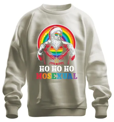 Immagine prodotto di Ho Ho Ho Hosexual LGBTQ Santa - Regalo di Natale Natale Felpa Unisex Pullover, Natura, S