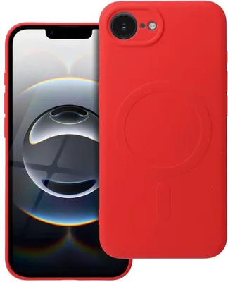 Produktbild von Case passend für iPhone 16e Silicone Mag Cover kompatibel mit MagSafe red