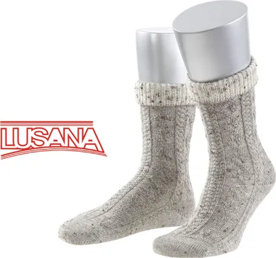 Lusana Trachtenocke 2-farbig in beige