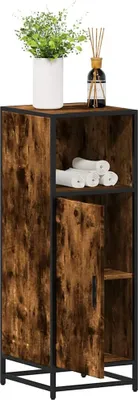 Obrázek produktu pro Maison Exclusive – koupelnová skříňka z kouřového dubu 35 x 37,5 x 100 cm, dřevěný materiál