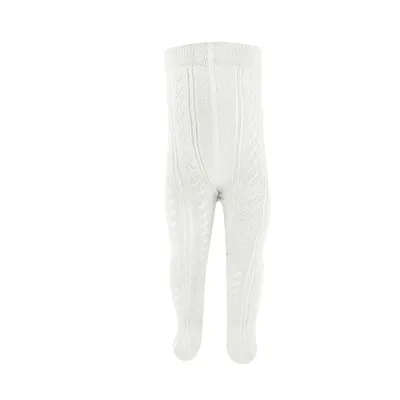 Produktbild von Kinderstrumpfhose aus Baumwolle Ajour – Latte – 80-86