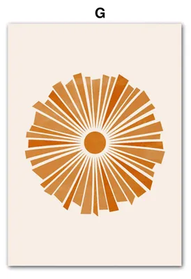 Produktbild von Poster Boho Abtrakt Boho · Berge Sonne | Bilder Wohnzimmer | Wandbilder Schlafzimmer | Deko Print ohne Rahmen | Bilder  Kunstdruck · Motiv G · 13 × 18 cm