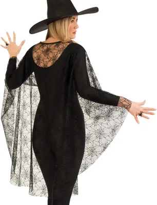 Produktbild von Spinnencape Spinnen Umhang Einheitsgröße Erwachsene Schwarz Halloween Karneval