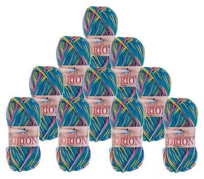 10 x 50g Farbverlaufsgarn Orion Acrylwolle Strickgarn mehrfarbig