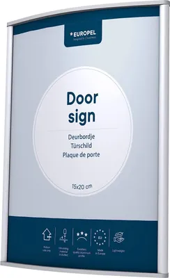 Produktbild von EUROPEL Türschild 150 x 200 mm silber