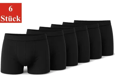 Produktbild von Boxershorts Herren Retroshorts Unterwäsche Unterhosen Baumwolle; Schwarz L