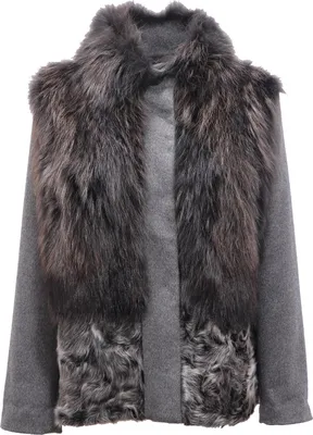 Produktbild von 8005AG cappotto donna BULLY grey fur coat jacket women