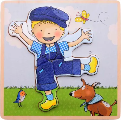 Image de Fien & Teun Puzzle en bois Teun - 5dlg.