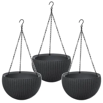 Obrázek produktu pro 3x závěsný květináč Keter Sphere Planter, barva antracitová