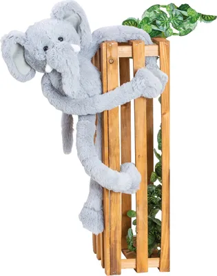Produktbild von Elefant Kuscheltier 45 cm Grau Plüschtier mit Kletthänden