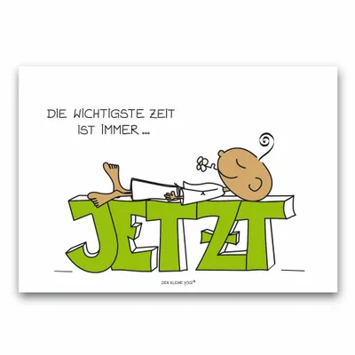 Image de Goebel Carte postale Le petit yogi maintenant, Carte de voeux, Papier/carton, Multicolore, 1 pièce, 54102401