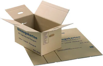 Produktbild von Umzugskarton 500x350x370 mm braun Wellpappe VE=10 Stück.