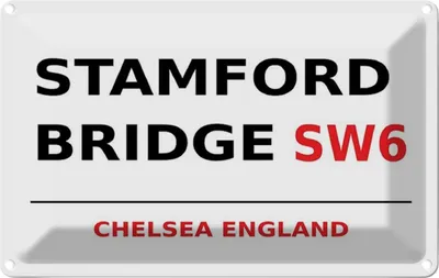 Produktbild von vianmo Blechschild 12x18 cm England Stamford Bridge SW6 Abenteuer Reisen Urlaub