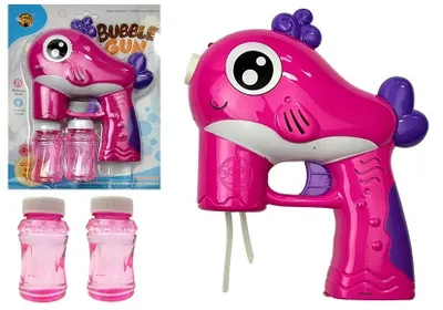 Obrázek produktu pro Pistole na mýdlové bubliny na baterie růžová
