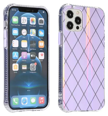 Image de Coque de protection en TPU antichoc pour Apple iPhone 12 / 12 Pro, motif violet