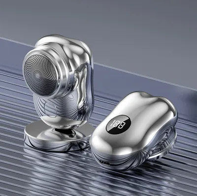 Produktbild von Mini Rasierer,Mini Shave Tragbarer Elektrorasierer mit Display,Elektrischer Rasierer Herren,Leichter Taschenrasierer, USB Wiederaufladbare für Familien, Reisen (Silber)
