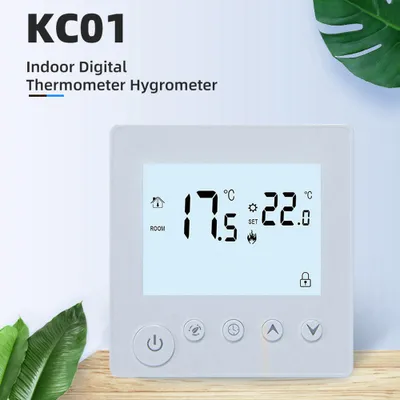 Obrázok produktu pre Regulátor teploty LCD displej s podsvietením Týždenný čas Zobrazenie vnútornej teploty Cieľové nastavenie teploty Manuálne časovanie Režimy úspory energie