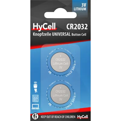 Produktbild von ANSMANN 5020202 Knopfzelle CR2032 HyCell 3V Lithium Mainboardbatterie, 2er-Pack