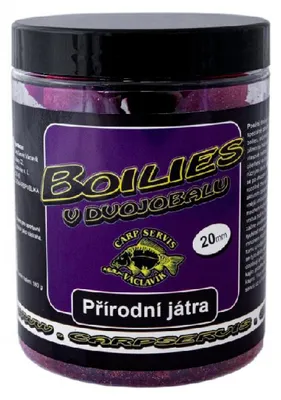 Produktbild von Karpfen Servis Václavík boilies in doppelter Umhüllung Natural liver 20mm 180g