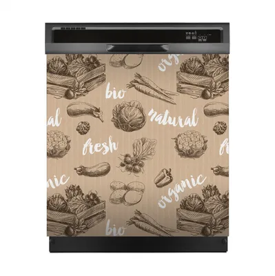 Produktbild von Aufkleber sticker 60x60 cm Dekorative folie Spülmaschine - Gemüse retro Essen