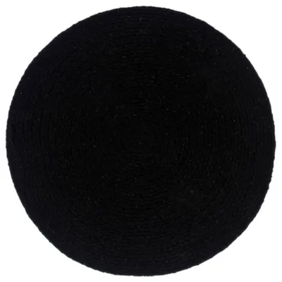 Immagine prodotto di Tovagliette 6 pz Nero Neutro 38 cm Rotonde in Cotone