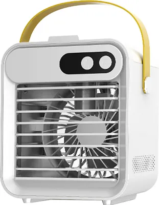 Produktbild von Klimaanlagenluefter mit Telefonhalter, Spiegelkuehlung, Luftkuehler, Luftbefeuchter, 180 ml, Raumkuehler, 3 Geschwindigkeiten, USB-Luftkuehler, praktischer Griff fuer das Heimbuero