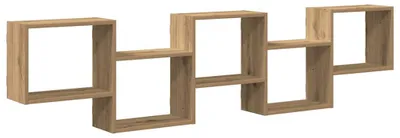 Obrázok produktu pre vidaXL Regál Cube 5 priehradiek Materiál na báze dreva Artisan oak