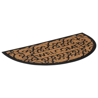 Produktbild von vidaXL Fußmatte Halbrund 45x75 cm Gummi und Kokosfaser
