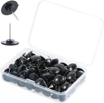 Produktbild von Klebstifte für Schwalbenschwanzbäume - Flache Nägel - 100 Stück - Schwarz - Kunststoff