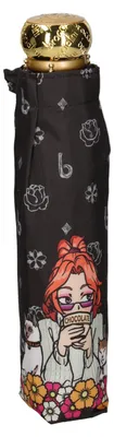 Produktbild von Braccialini Damen-Regenschirm, faltbar, Polyester, blau, orange, schwarz