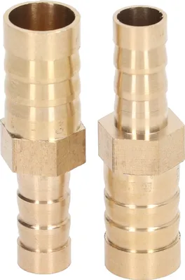 Obrázok produktu pre 2 ks tvarovka s ostnatým koncom Splicer Mosadzná hadica Barb Redukcia šesťhranná redukcia s ostnatým konektorom 12 mm (1/2in) na 8 mm (5/16in)