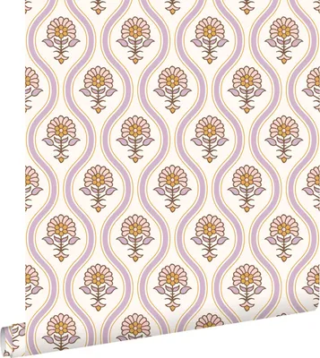 Produktbild von ESTAhome Tapete Blumenmuster Violett und Rosa 50 x 900 cm
