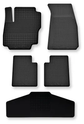 Produktbild von Gummi-Fußmatten + Tunnel für Ford Mondeo MK5 2015- (Limousine/Kombi) – 5-tlg, Schwarz, Semi-Universal, angepasst – Wielganizator Semi-Universal