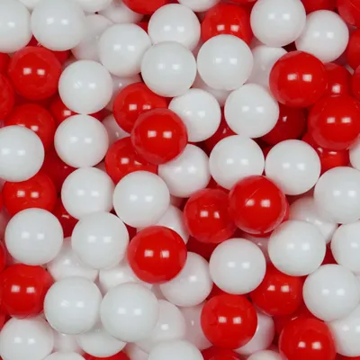 Produktbild von Bälle für Bällebad 7cm 500 Stück – weiß, rot