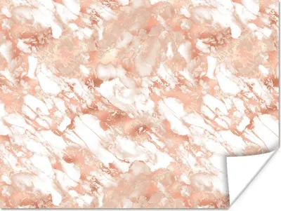Produktbild von MuchoWow® Poster Marmor - Rosa - Weiß - Luxus 120x90 cm - Wandbild