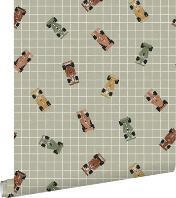 Zdjęcie produktu dla ESTAhome tapeta samochody wyścigowe przydymiona zieleń 50 x 900 cm
