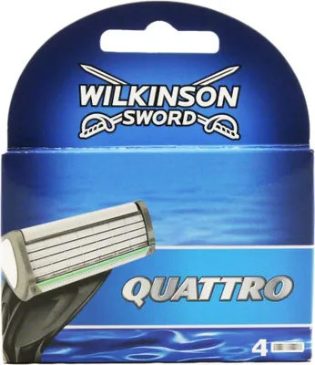 Produktbild von Wilkinson Quattro Shaving Blades - 4 Scheermesjes